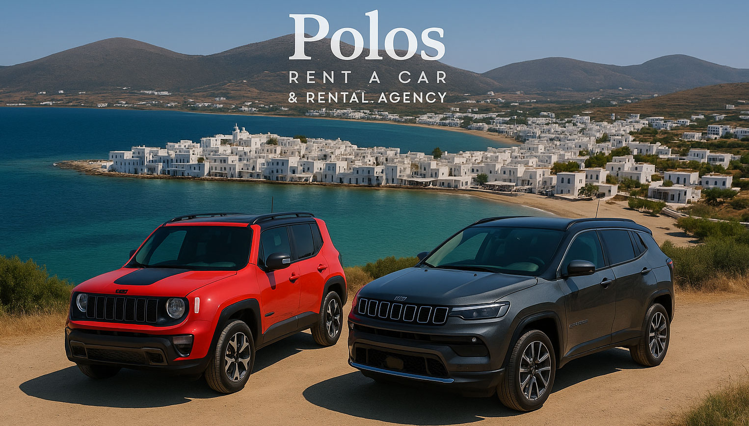 Rent a Jeep Renegade or Compass Plug-In Hybrid in Paros